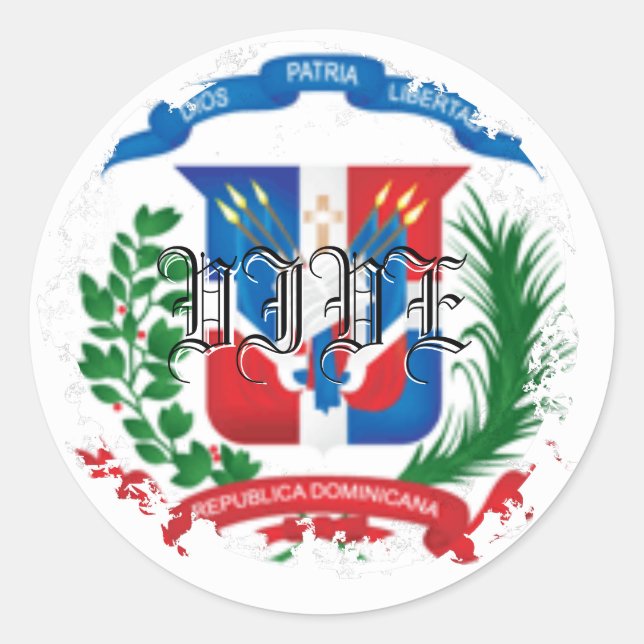 Escudo gestörte Round Stickers (Vorderseite)