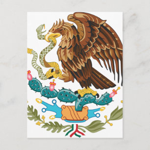 Escudo Nacional de México - mexikanisches Emblem Postkarte