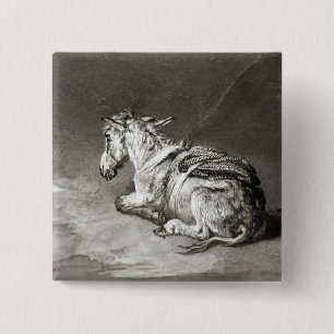 Esel an der Erholung Button