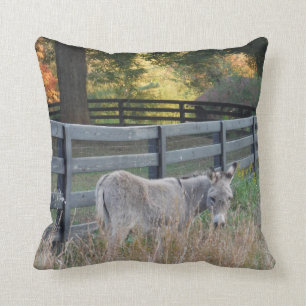 Esel auf einem Herbstgebiet, Kissen