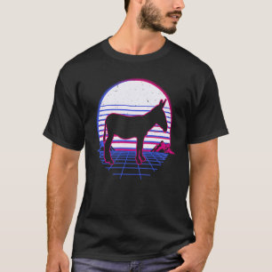 Esel Bauer landwirtschaftliches Tier retro vintage T-Shirt