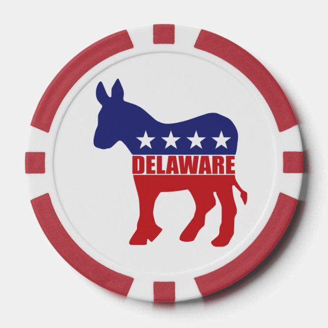 Esel Delawares Demokrat Pokerchips (Vorderseite)