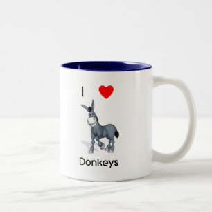 Esel der Liebe I Zweifarbige Tasse
