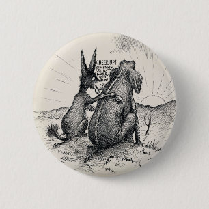 Esel Elefant Wahl Pin/ Button