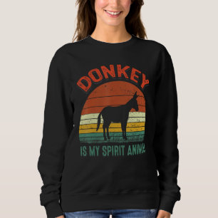 Esel Farmer Vintage Retro Esel Ist Mein Geist An Sweatshirt