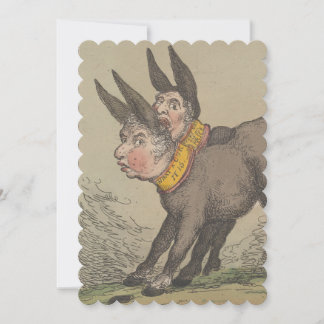 Esel - flache Einladungsgröße 12,7 cm x 17,8 cm Save The Date