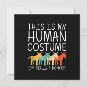 Esel Halloween Mensch Kostüm Lustiger Esel Artik Feiertagskarte