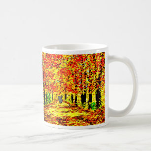 Esel im Herbst-Blätter Tasse