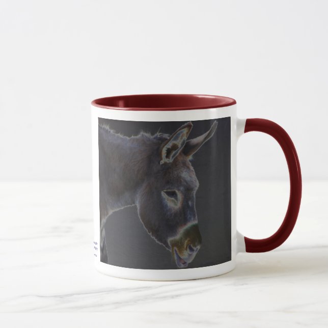 Esel in den dunklen Schatten - Pferdetierrettung Tasse (Rechts)