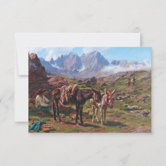 Esel in den Pyrenäen (Rosa Bonheur) Karte (Vorderseite)