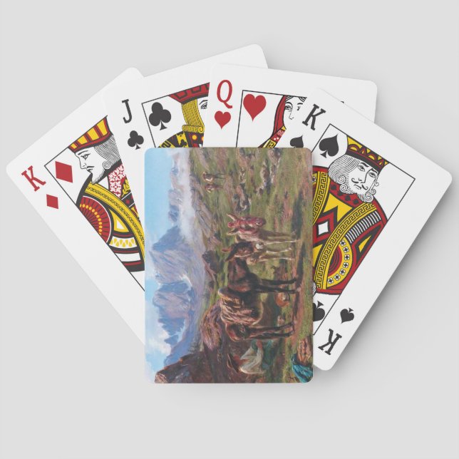 Esel in den Pyrenäen (Rosa Bonheur) Spielkarten (Rückseite)
