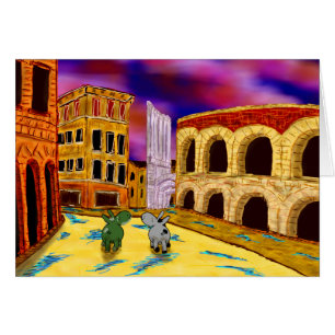 Esel in Verona, Italien