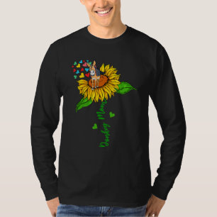 Esel-Mama Süße Tiere Auf Sonnenblumen-Landwirt-Mut T-Shirt