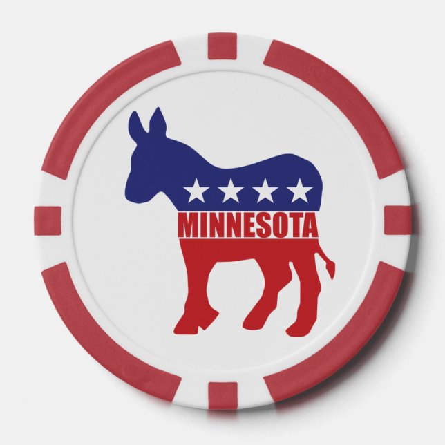 Esel Minnesotas Demokrat Pokerchips (Vorderseite)