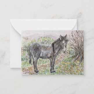 Esel Mitteilungskarte