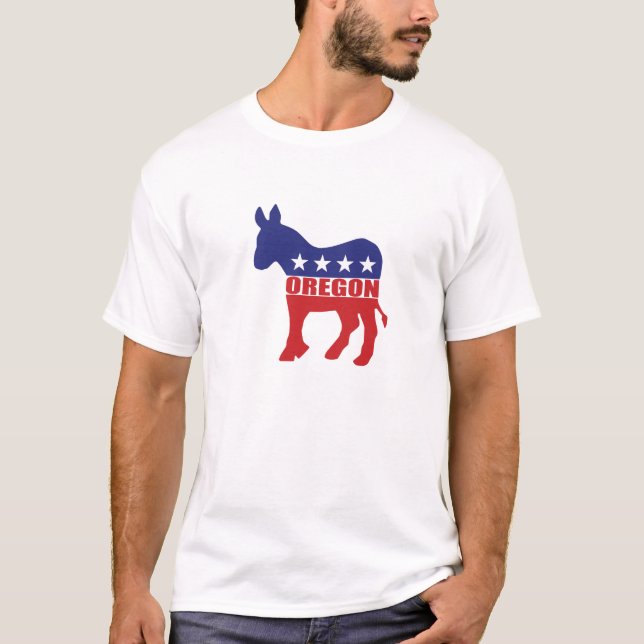 Esel Oregons Demokrat T-Shirt (Vorderseite)