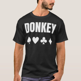 Esel-Poker-Spieler und Spielhumor T-Shirt