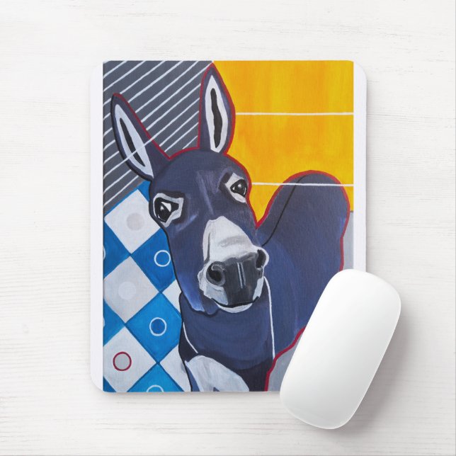 Esel Punch Gemälde von Alfred Fox Mousepad (Mit Mouse)