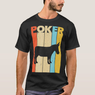 Esel Retro Vintage Poker Lustiger schlechter Spiel T-Shirt