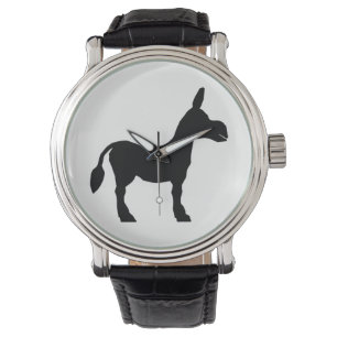 Esel-Silhouette Armbanduhr