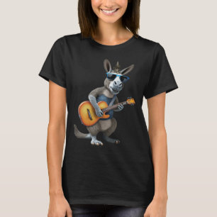 Esel spielt elektrische Gitarre Tier Esel Gui T-Shirt
