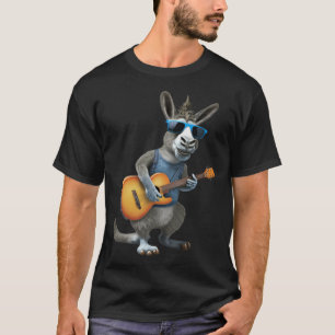 Esel spielt elektrische Gitarre Tier Esel Gui T-Shirt