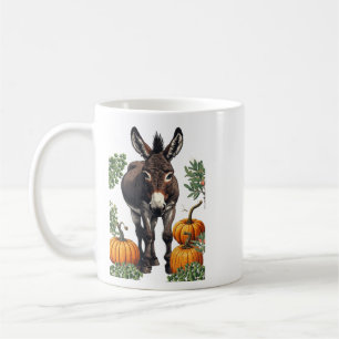 Esel und Kürbis Herbst Tasse