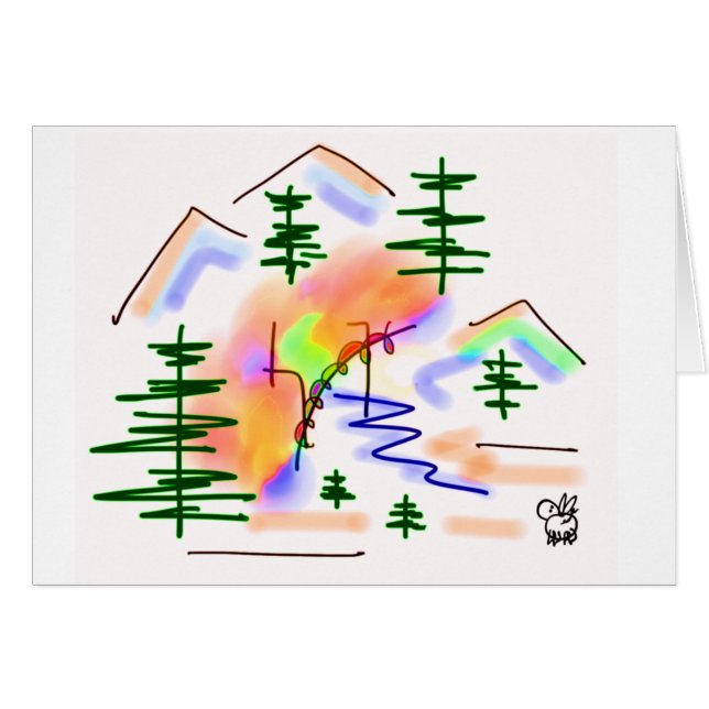 Esel und Regenbogen (Vorderseite (Horizontal))