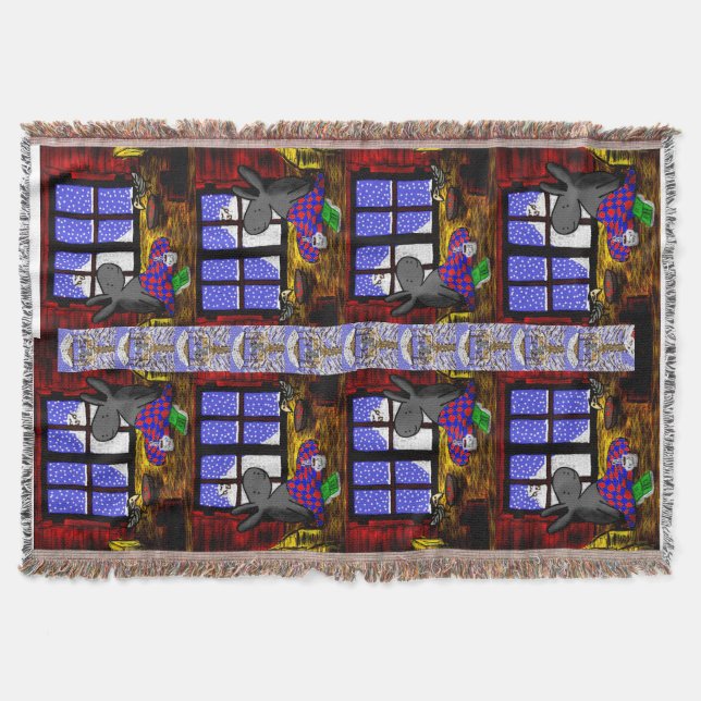 Esel und Vogel im Schnee Decke (Vorderseite)