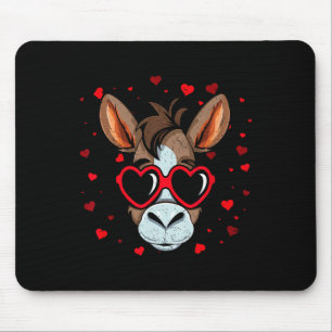 Esel Valentinstag Sungles Herz Süße Liebende  Mousepad