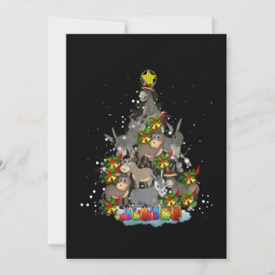 Esel Weihnachtsbaum Lustige Esel Liebhaber Geschen Feiertagskarte