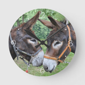 Eselfreunde Runde Wanduhr