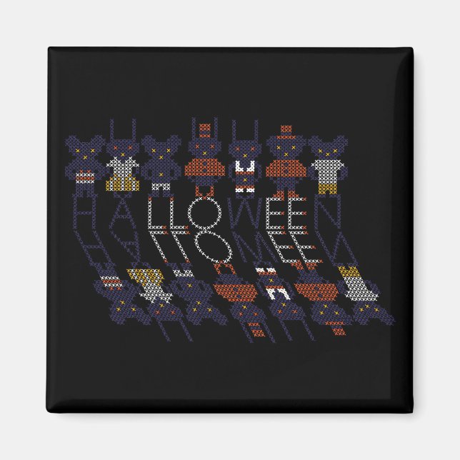 Eselige Horror-Stick-Cross-Halloween-Monster Magnet (Vorne)