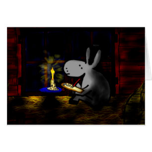 Eselschreiben durch Kerzenlicht