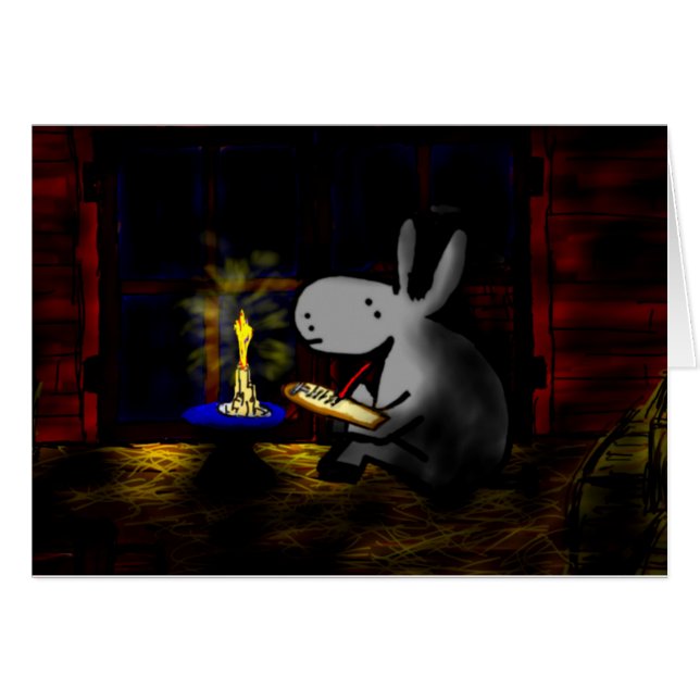 Eselschreiben durch Kerzenlicht (Vorderseite (Horizontal))