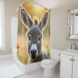 Eselsfeld friedlicher Pappelart Duschvorhang
