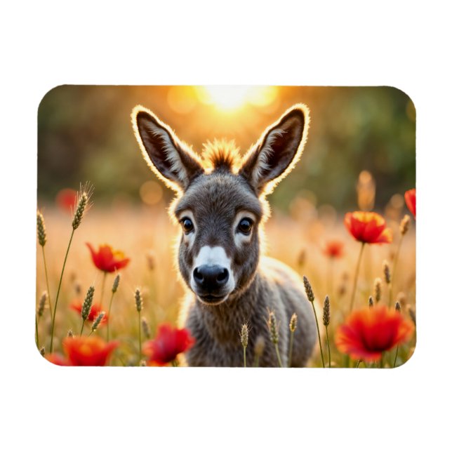 Eselsfeld friedlicher Pappelart Magnet (Horizontal)