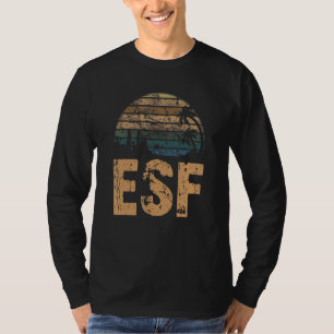 ESF Vintage Sonnenuntergang abgenutzt T-Shirt