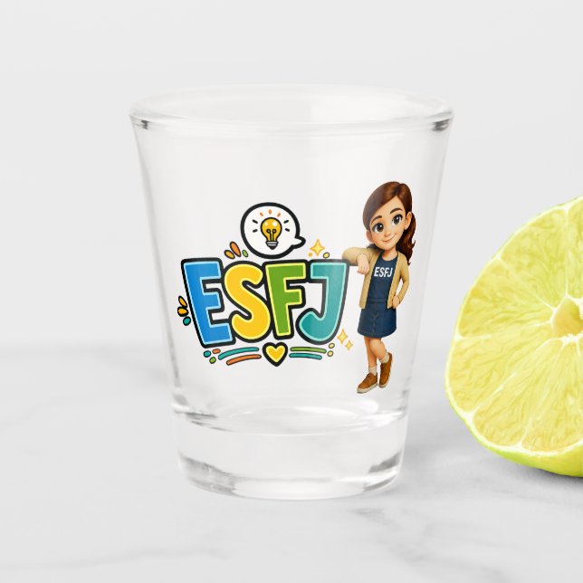 ESFJ — A Construtora de Conexões Schnapsglas (Vorderseite)