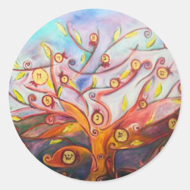 Eshet Chayil Runder Aufkleber (Vorderseite)