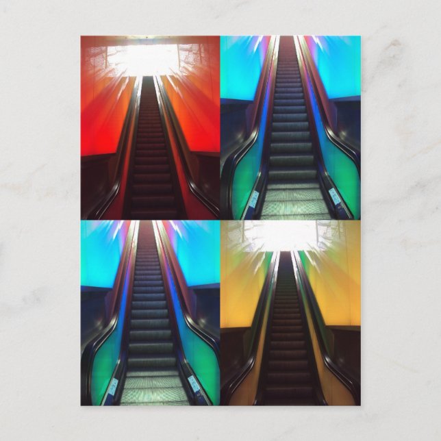 Eskalatoren Postkarte (Vorderseite)