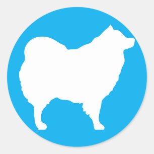 Eskie auf lt Blue Sticker