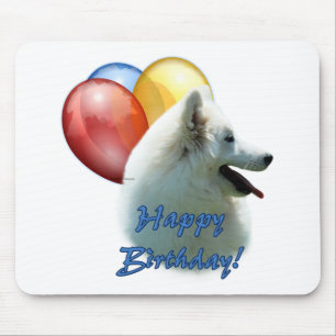 Eskie Happy Birthday Balloon Mousepad