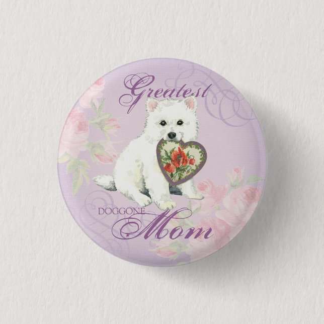 Eskie Heart Mama Button (Vorderseite)