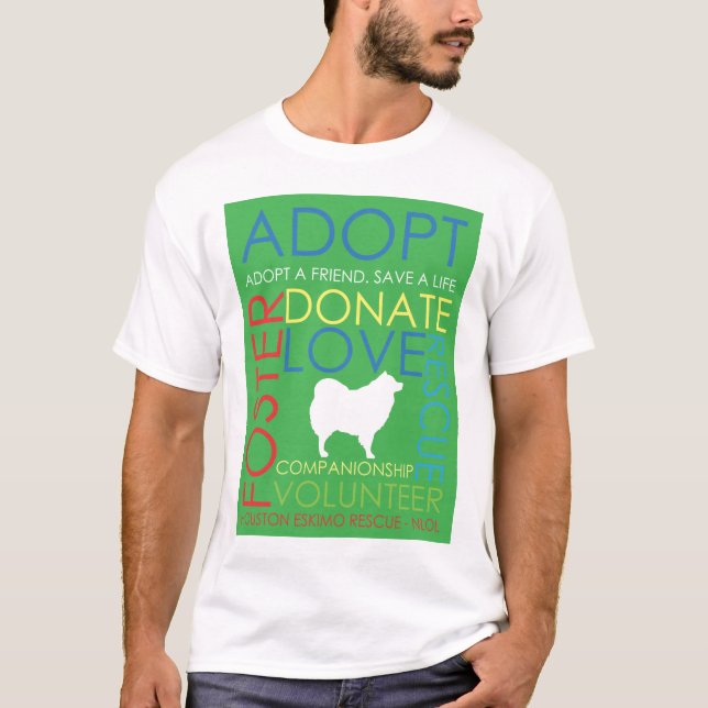 Eskie Rettungs-Entwurfs-Shirt-Grün T-Shirt (Vorderseite)