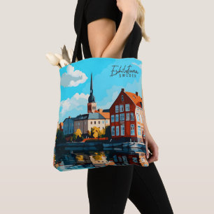 Eskilstuna Schweden Vintage-Kunst-Reiseillustratio