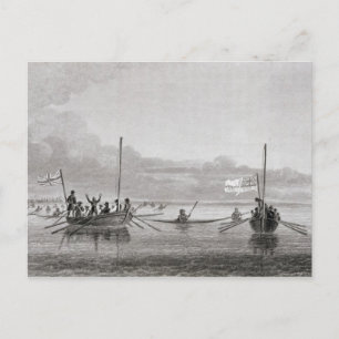 Eskimaux auf dem Weg zu den Booten in Shoalwater Postkarte