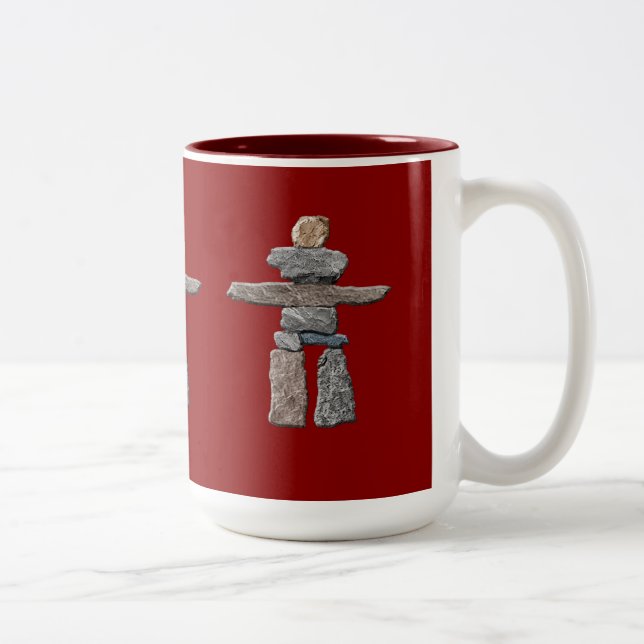 Eskimo Cairn, Inuit Inukshuk Drink Tasse (Rechts)