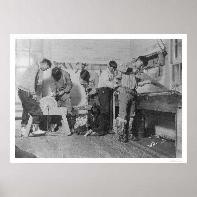 Eskimo Carpenters in Alaska 1904 Poster (Vorne)