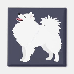 Eskimo Dog Rasse Silhouette Magnet